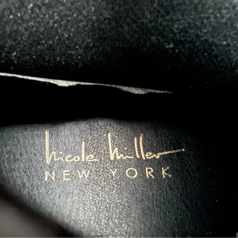 Nicole Miller Black Faux Suede Over the Knee Boots Size 6.5